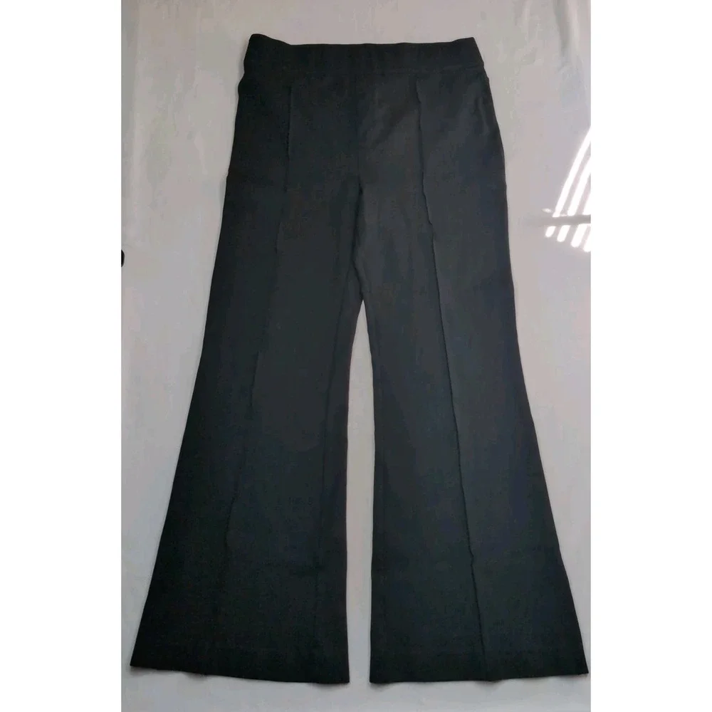 Spanx Womens 1X Ponte Flare Pants 20252R Black Stretch Pull On Slimming